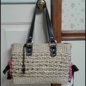 Bandolino Straw Handbag.
